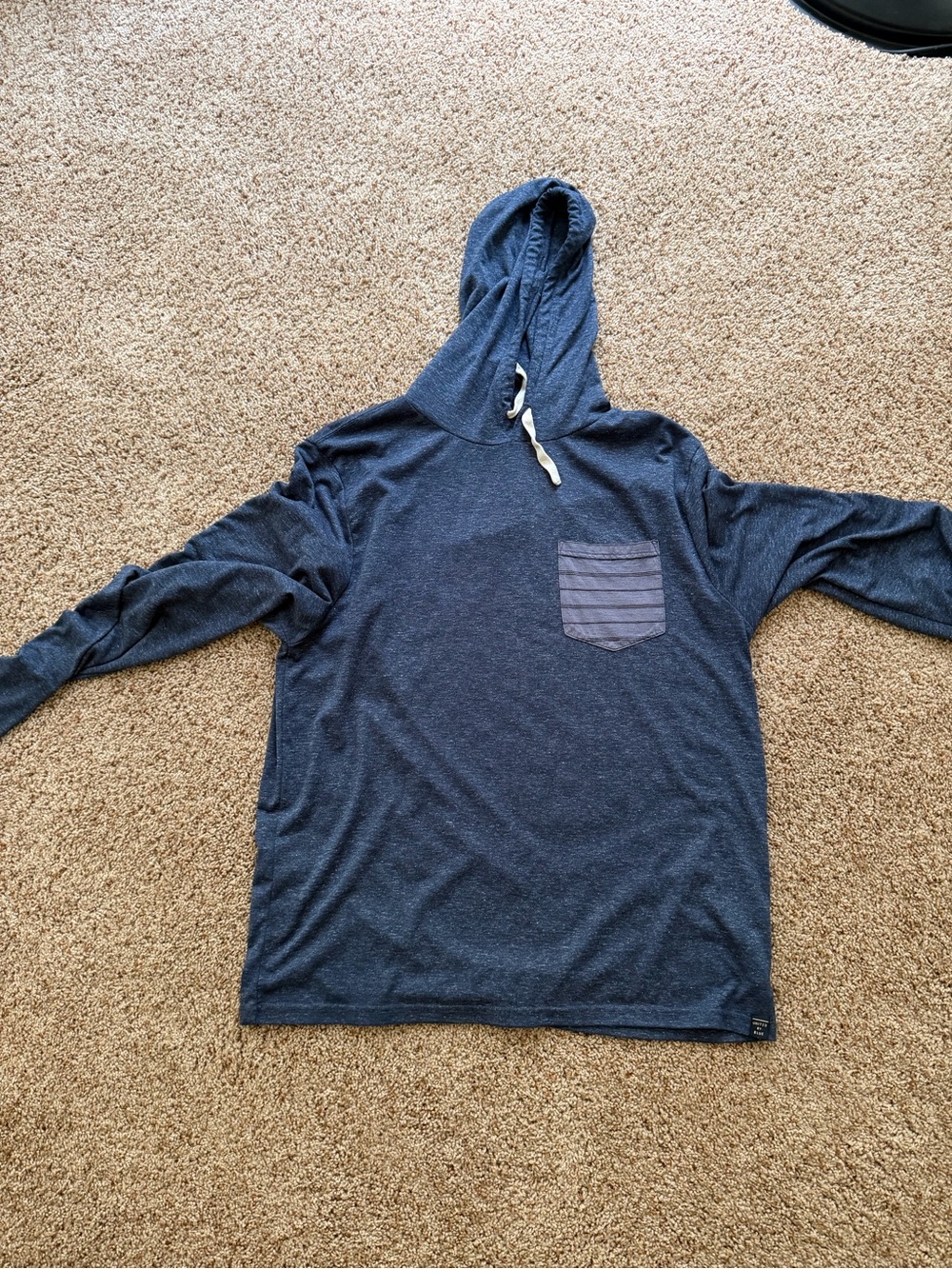 United By Blue Men's Navy Hooded Long Sleeve Pocket Top